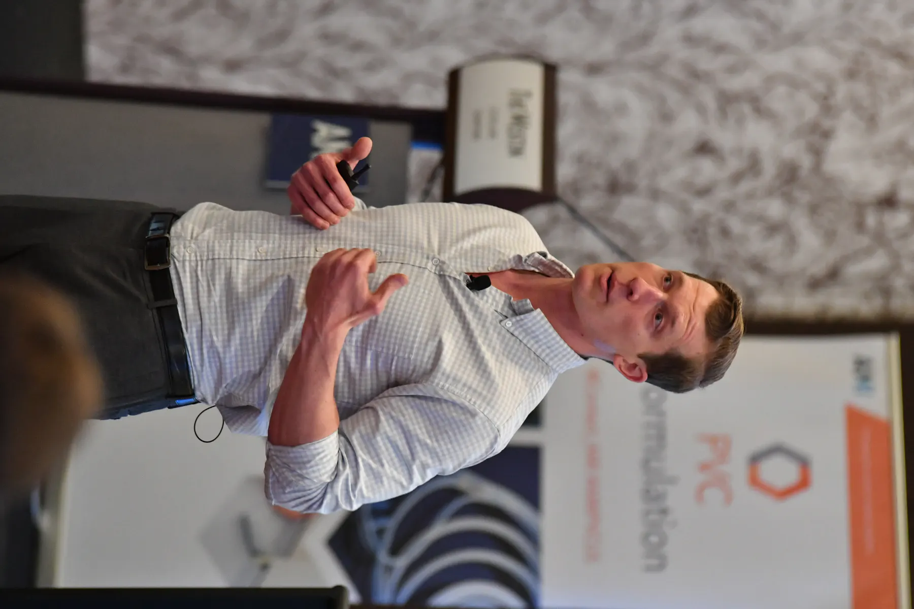 Jesse Henry speaking at the PVC Formulation Conference